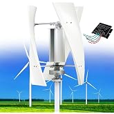 Fablestoryem 14000W Wind Turbine Generator Kit with MPPT Controller,12V/24V/48V/110V/220V Wind Turbine Vertical Wind Generator Kit, Electricity Producer Equipment, Home Power Energy Kit,White-12V