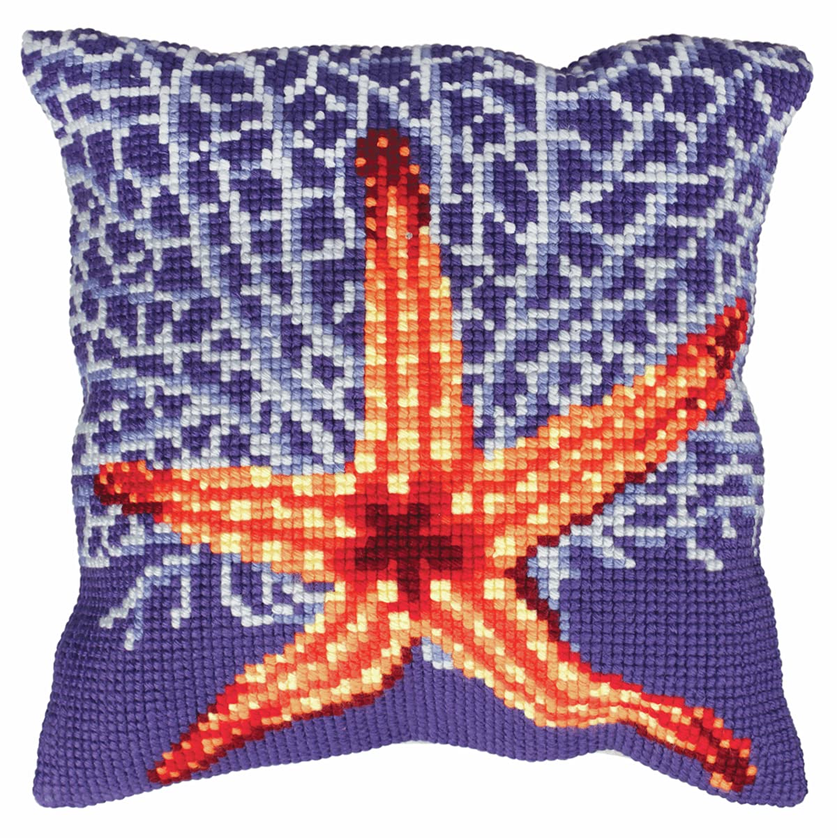 Collection D'Art Cross Stitch Cushion: White Starfish