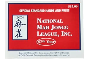 MetaSport Mahjong Cards 2024 (4 Pcs), National Mah Jongg 2024 Large Size Card - Large MahJongg Cards - 2024 Mahjong Card Official Hands and Rules (2024 Mahjong Cards - 4 Pcs)