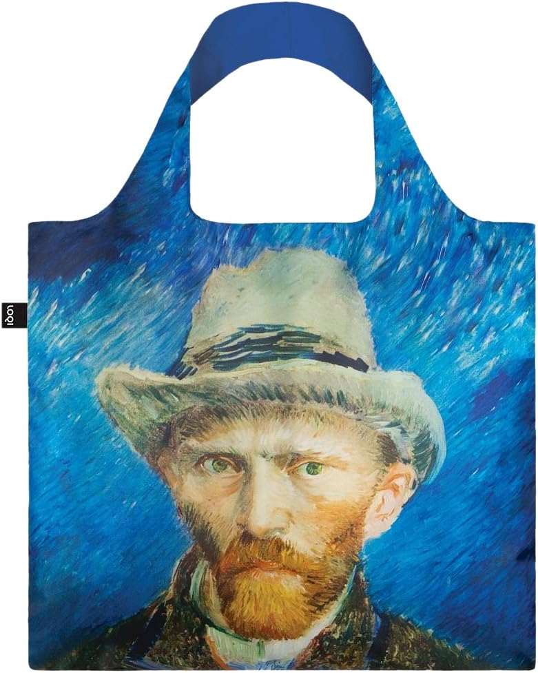 LOQI Museum Vincent Van Gogh Self Portrait with Grey Felt Hat Canvas & Beach Tote Bag, 50 cm, 20 L, Multicolour