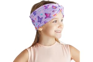 WAWSAM Kids Earmuffs Warmer Headband Stretch Winter Fleece Earmuffs Warm Ear Covers for Toddle Girls (Purple)