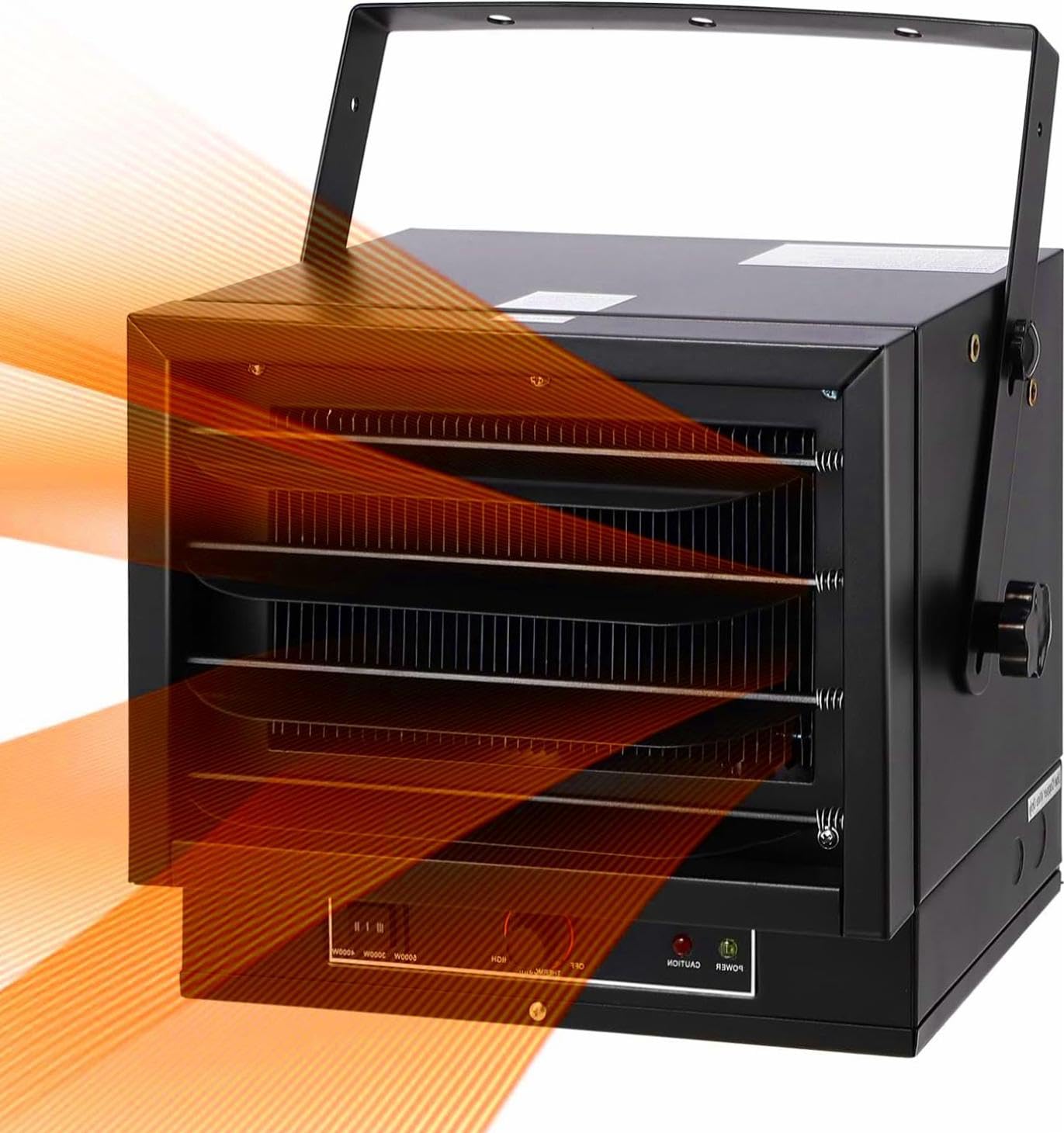 Photo 1 of 5000W Electric Garage Heater 240V, Compact Digital Fan-Forced Ceiling Mount Heater for 500sq.ft, Hardwired Shop Garage Heater w/Thermostat, Overheat Protection, Timer, for Garage/Workshop/Basement