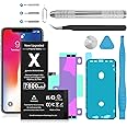 Battery for iPhone X, (2025 New Upgrade) 7800mAh Replacement Battery Compatible with iPhone X Model A1865, A1901, A1902, A1903 with Repair Tool Kit
