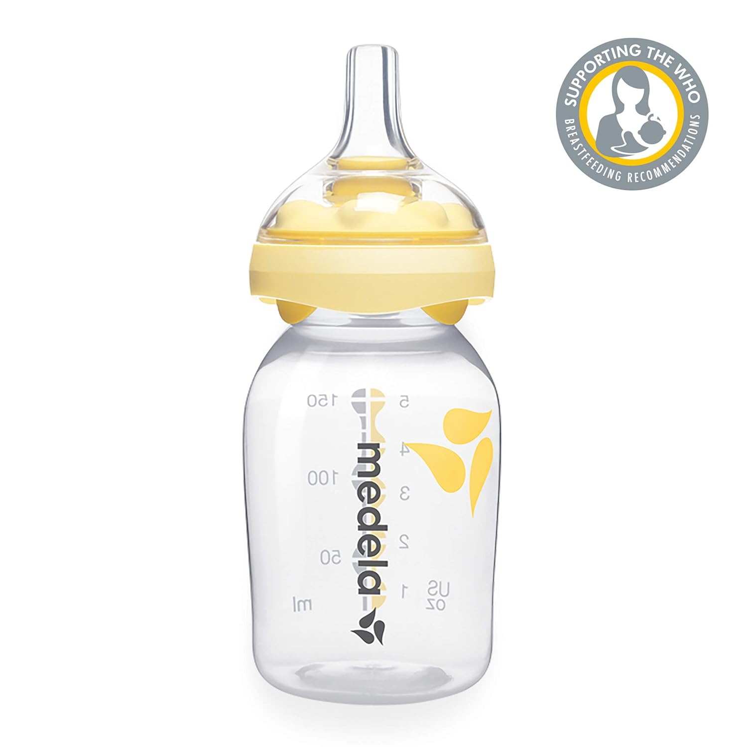 Medela Calma Bpa Freier Milchsauger Mit 150 Ml Flasche Fur Die Gesamte Stillzeit Unterstutzt Das Naturliche Saugverhalten Des Babys Mit Gefrier Und Kuhlschrankfester Flasche Amazon De Baby