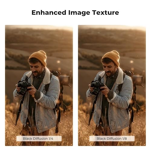 K&F CONCEPT 49mm Black Diffusion 1/4 1/8 Filters Kit Mist