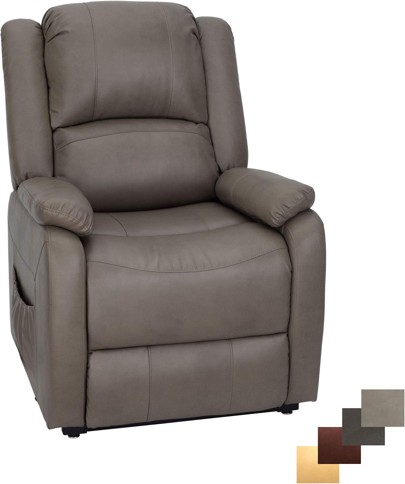 Charles Ashton Home Collection | 30" Handicap Power Lift Chair | Power Lift Recliner | Classic Design | Space Saving Design for Apartment | Perfect for Tiny Home or Dorm Room | (Putty)