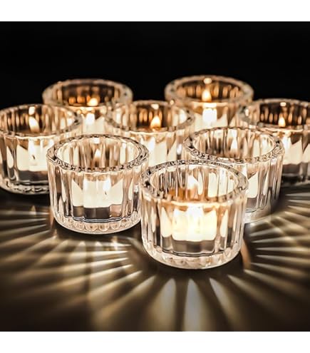 Swarovski Shimmer Tea Light Holders, Crystal AB : Amazon.ca: Home