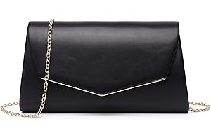 Labair Women's Evening Handbag Vegan Leather Envelope Clutch Wedding Party Dressy Pusre.
