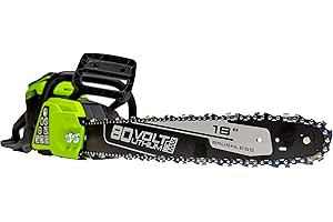 Greenworks PRO 80V 18-Inch Brushless Cordless Chainsaw | Battery Powered Electric Handheld Chainsaw | Auto Oiler Portable for