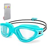 ZIONOR Kids Swim Goggles with Bungee Strap, G1mini Go Kids Goggles for 3-8 | Mirrored, Crystal Views, Anti-Fog, Comfortable, Toddler, Leakproof