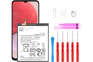 Qoutmcuy Galaxy A13 Battery,EB-BA136ABY【5000mAh】 Replacement Battery for Samsung Galaxy A13 5G SM-A136U SM-A136U1 SM-A136W with Repair Kit