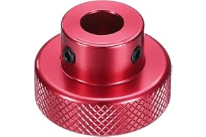 uxcell Anodization Aluminum Alloy Handwheel 8mm Bore 30mm OD Knurled Knob Turning Handle with Wrench for Milling Machine Lath