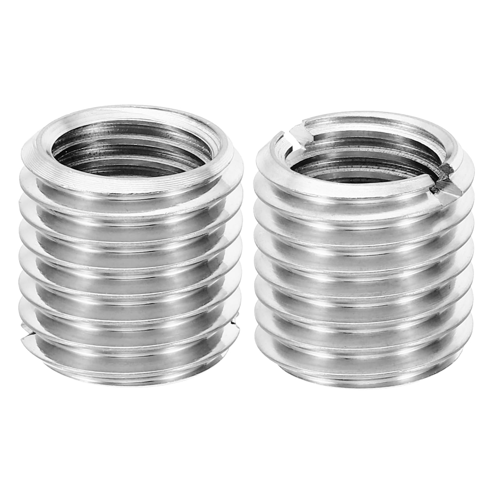 PATIKIL Thread Adapters Sleeve Reducing Nut, 2 Pcs M20xM16x20mm Male to Female Repair Insert Nut Screw Reducer Conversion Stainless Steel Fastener, Silver Tone — image 1