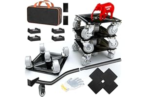 HUKURU 1500LBS Heavy Duty Furniture Dolly - Furniture Movers with 5 Wheels, 360° Rotatable and Lockable,Furniture sliders, Furniture Lift Mover Tool Set for Moving Heavy Furniture and Appliances. 5.4"