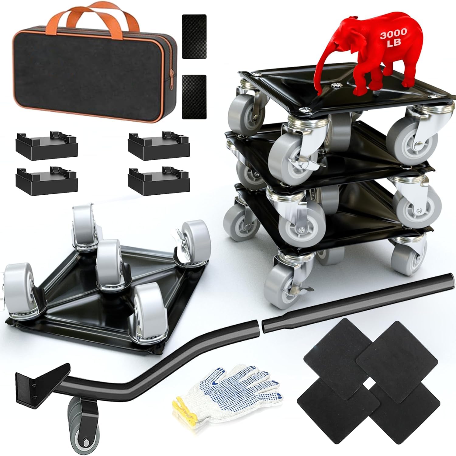 Photo 1 of ?Newly Upgrade? Furniture Dolly - Furniture Movers with 5 Wheels, 360° Rotatable and Lockable, Heavy Duty Furniture Lift Mover Tool Set for Moving Heavy Furniture and Appliances,Maximum Load 3000LBS