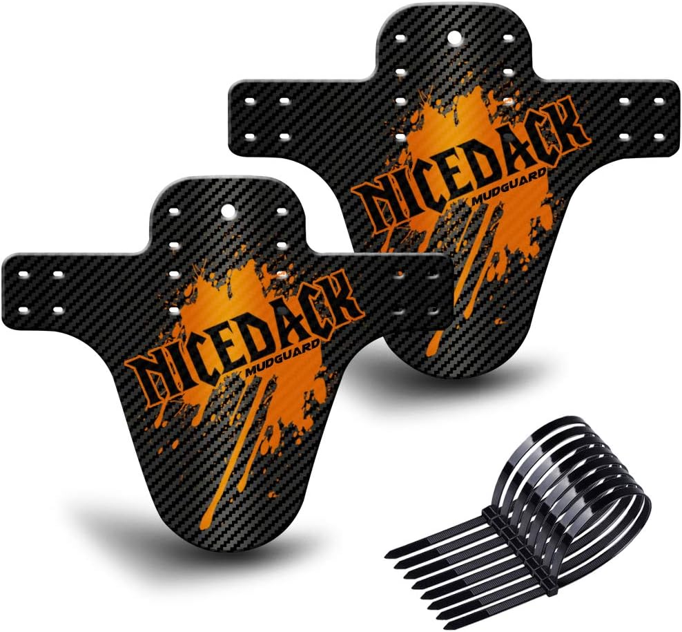 NICEDACK Mud Guard, 2Pcs MTB Bicycle Mudguards for 26" 650B 27.5" 29" MTB Mountain Bike Rear and Front Mudguard Fender