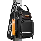 YOREPEK Insulated Magnetic Gym Bag, Small Gym Bag with Phone & Pouch for Air Tag, Crossbody Water-Resistant Bottle Carrier with Adjustable Strap for Work, Gym, Sports