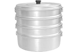 T TABAKH Tabakh Aluminum Momos Steamer, 11"