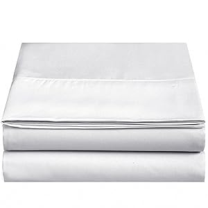 4U LIFE Flat sheet-Ultra soft & Comfortable Microfiber,White, Twin