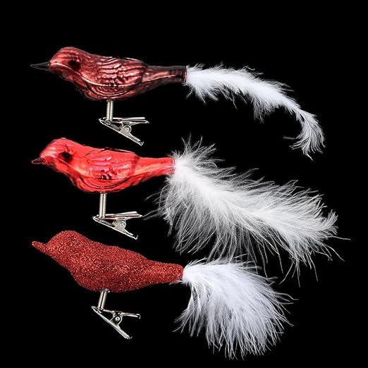 Amazon Com Essenceliving Hand Blown Glass Clip On Bird Figurines
