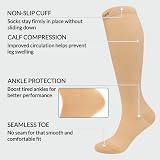 360 Relief 2 Pairs Compression Socks 15-20 mmHg Beige 4XL Travel Flight view 4