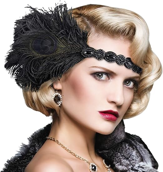 Amazon Com 1920s Flapper Headbands Great Gatsby Rhinestone