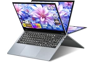 KUMNOSAL 15.6 Inch 2 in 1 Touchscreen Laptop Computer, Laptop Ryzen R3-3200U CPU (up to 3.5GHz), 16GB RAM 512GB SSD Touch screen Laptops, 360 Angle Opening RJ45 WIFI5 HDMI Backlit Keyboard FHD IPS 1920 x 1080