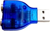 zdyCGTime 2-Pack Blue USB A Male to Dual PS/2 Female Adapter Keyboard Mouse view 4