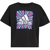 adidas Girls' Short Sleeve Loose Boxy Tee
