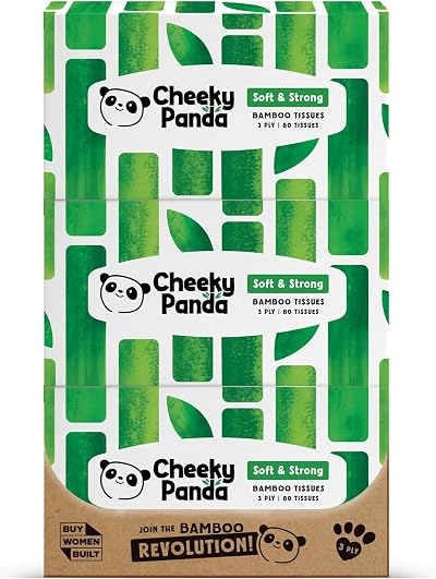 The Cheeky Panda Bamboo Facial Tissue Multipack 12 Boxes 960 Wipes