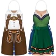 German Oktoberfest Women's Classic Solid Color Half Apron With Ties For Party Dress Bavarian Style Girls Size 8 Purple
