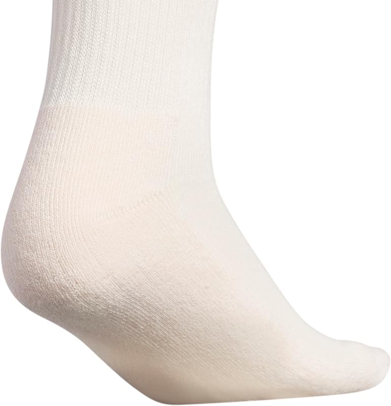 Unisex - Adulto 3-Stripes Linear Half-Crew Cushioned Socks 3 Pairs, White/Black, 40-42 — foto 6 di 7