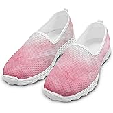 HERCHA Gradient Lightweight Comfortable Walking Shoes Women No Laces Slip On Flat Women Summer Shoes for Work Office Casual Trendy Beach Vacation Mesh Breathable Loafer 2025