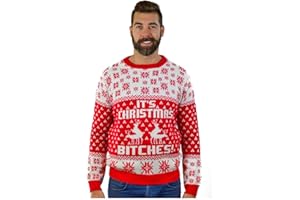 Tstars Naughty Reindeer Ugly Christmas Sweater - Funny Unisex Holiday Pullover for Men & Women, Festive Xmas Outfit