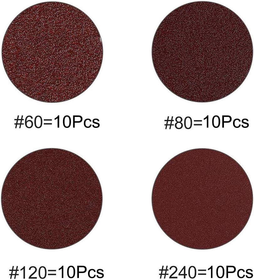 40 Pack Mouse Sanding Sheets Grit Mouse Detail Sander Pads Sandpaper Sheets Discs 140 mm with Five Holes for Polishing 60/80/120/240 Grits - Image 5
