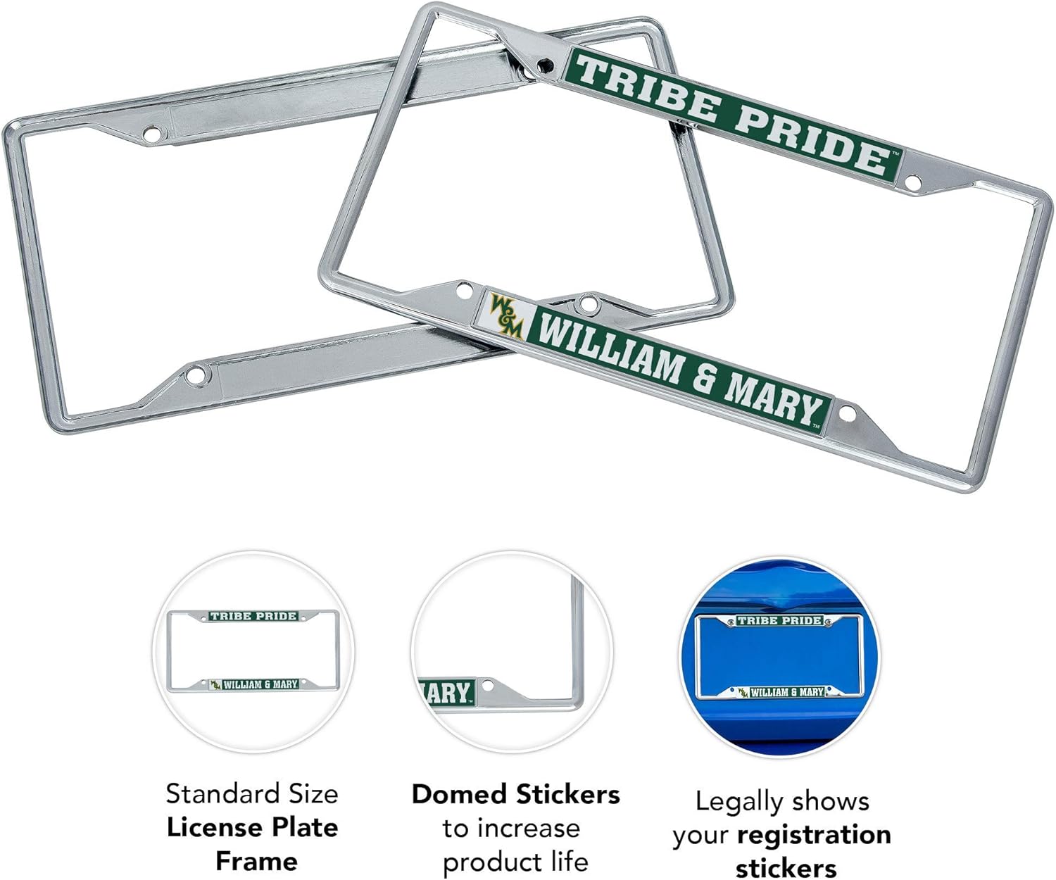 Clean Te Ua License Plate Covers Frames Motors Mascot College Of William Mary Metal License Plate Frame For Front Or Back Of Car Officially Licensed