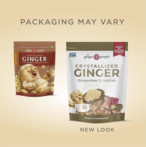 GIN GINS CRYSTALIZED GINGER – NATURAL GINGER CANDY BY THE GINGER PEOPLE – INDIVIDUALLY WRAPPED HEALTHY CANDY – 3.5 OZ BAGS – (PACK OF 1)