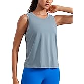 CRZ YOGA Women's Pima Cotton Sleeveless Loose Tank Tops Exercise Gym Yoga Tops Athletic Shirts