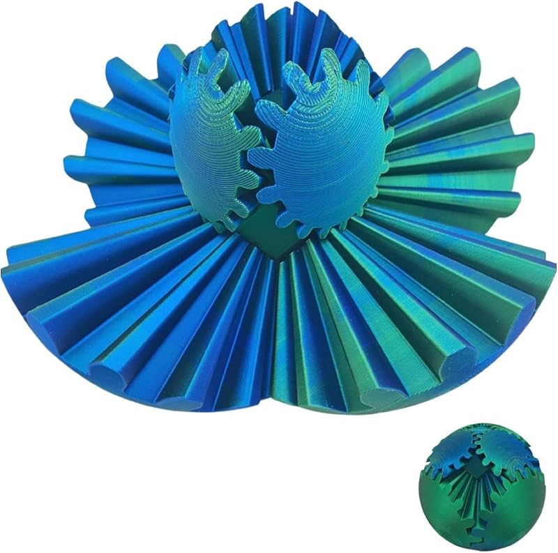 Hagmoo Steampunk Gear Ball Fidget Toy 3D Printed Helix Screw Sphere Puzzle Cube