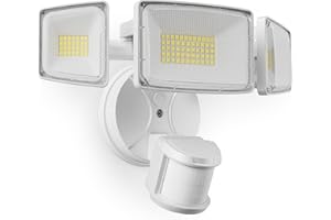 Onforu 100W LED Motion Sensor Outdoor Lights, Dusk to Dawn Flood Light Outdoor Motion Sensor, Hardwired Security Lights Floodlights Outside 11000LM 6500K Daylight IP65 Waterproof (White)