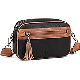 MASINTOR Crossbody Purses for Women Vegan Leather, Travel Purse Shoulder Handbag with Adjustable Strap and Tassel
