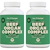 Zen Principle Grass Fed Beef Organs Supplement – Desiccated Liver, Heart, Kidney, Pancreas, Spleen, Intestine & Tripe/Stomach – Grass-Fed & Grass-Finished on the Natural Pastures of New Zealand 2-Pack