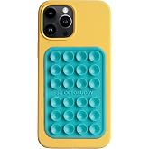 OCTOBUDDY Classic MAX - Silicone Suction Phone Case Adhesive Mount | Hands-Free, Strong Grip Holder for Selfies &amp; Videos - Durable, Easy to Use - 2.6&Prime; x 3.9&Prime;, Pastel Turquoise