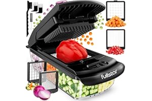 Fullstar The Original Pro Chopper - Vegetable Chopper and Dicer, Food Chopper with Container, Fruit Cutter, Kitchen Gadgets & Gifts, Home Essentials (2 in 1, Black)