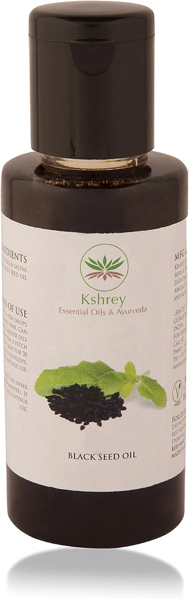 Export Quality Black Seed Oil (Nigella Sativa) - 100% Pure & Unrefined Virgin Oil - Natural Moisturizer for Face, Skin, Hair, Stretch Marks, Scars & Wrinkles at Wholesale Price (100 ml)