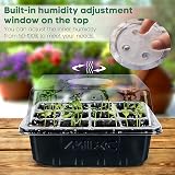 MIXC Seed Trays 10 Pack 120 Cells with Lids Humidity Dome 1.5” Cells view 3