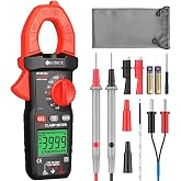 Neoteck Clamp Meter 4000 Counts Amp Meter for AC Current AC/DC Voltage 600A | TRMS Auto Range Digital Multimeter with Capacitance Continuity Resistance NCV Diode Test for Car Electric Cabinet