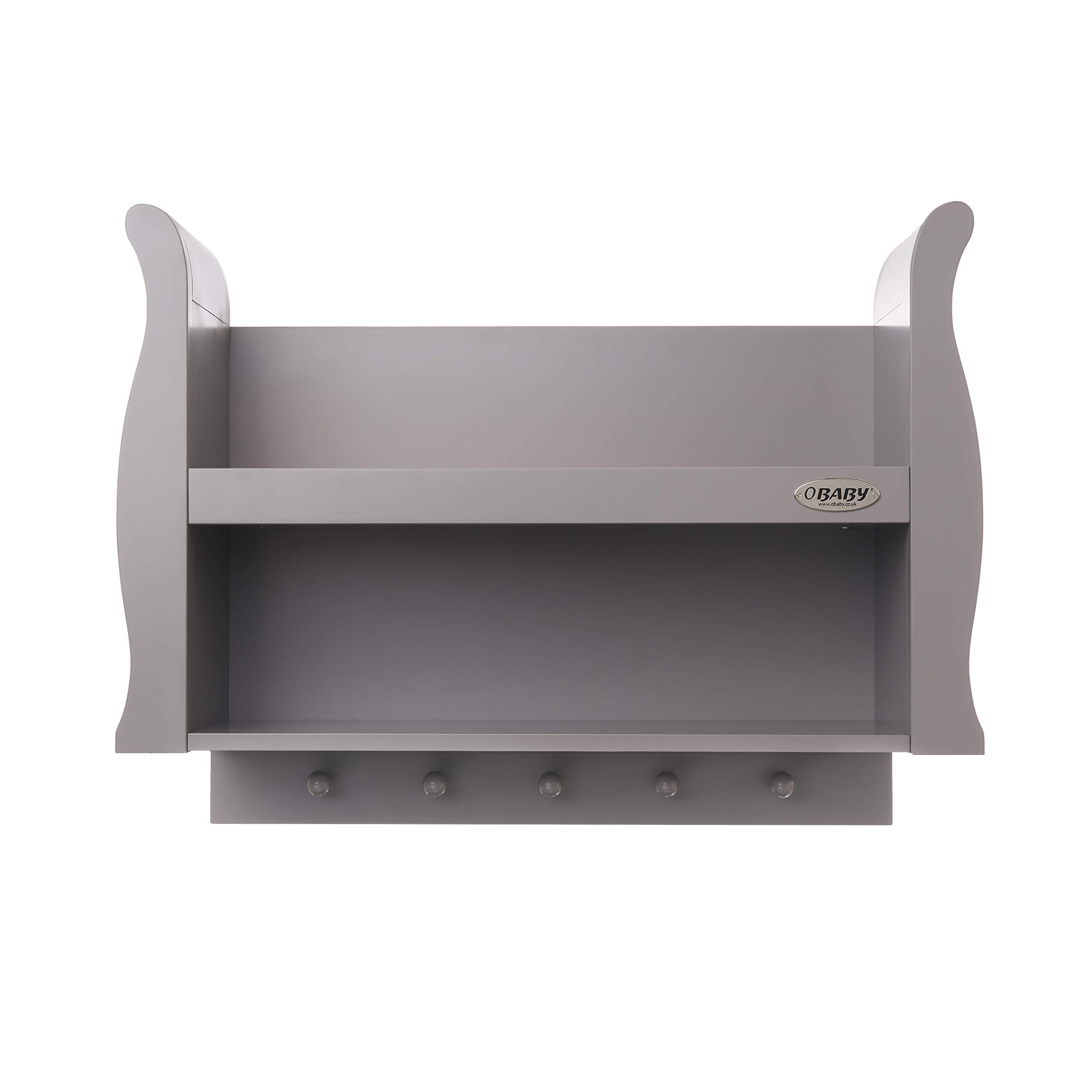 Obaby Stamford Sleigh Shelf - Taupe Grey