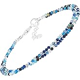 Silpada 'To Aspire' Sterling Silver Blue Agate Bead Bracelet, 7" + 1"