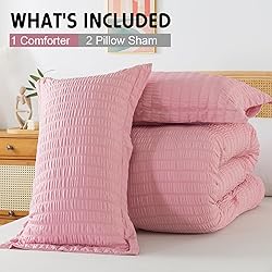 Cosybay King Comforter Set - 3 Pieces Seersucker